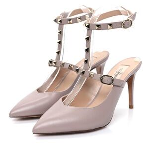 Authentic Valentino Garavani Rockstud Ankle strap pump size 36.5 Poudre P45 SOLD